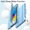 image:imageJETech Case Cover for iPad A16 11th10th Gen Navy  For 20252022 Model Soft TPU Pencil Holder TriFold Stand Auto WakeSleep Shockproof Lightweight DesignSky Blue