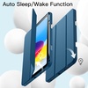 image:imageJETech Case Cover for iPad A16 11th10th Gen Navy  For 20252022 Model Soft TPU Pencil Holder TriFold Stand Auto WakeSleep Shockproof Lightweight DesignTeal