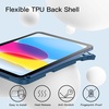 image:imageJETech Case Cover for iPad A16 11th10th Gen Navy  For 20252022 Model Soft TPU Pencil Holder TriFold Stand Auto WakeSleep Shockproof Lightweight DesignTeal