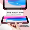 image:imageJETech Case Cover for iPad A16 11th10th Gen Navy  For 20252022 Model Soft TPU Pencil Holder TriFold Stand Auto WakeSleep Shockproof Lightweight DesignWine