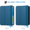 image:imageJETech Case Cover for iPad A16 11th10th Gen Navy Blue  For 20252022 Model Translucent Back TriFold Stand Auto WakeSleep Lightweight Shockproof ProtectionTeal