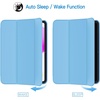 image:imageJETech Case Cover for iPad A16 11th10th Gen Navy Blue  For 20252022 Model Translucent Back TriFold Stand Auto WakeSleep Lightweight Shockproof ProtectionSky Blue