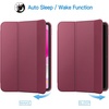 image:imageJETech Case Cover for iPad A16 11th10th Gen Navy Blue  For 20252022 Model Translucent Back TriFold Stand Auto WakeSleep Lightweight Shockproof ProtectionWine