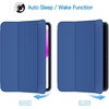 image:imageJETech Case Cover for iPad A16 11th10th Gen Navy Blue  For 20252022 Model Translucent Back TriFold Stand Auto WakeSleep Lightweight Shockproof ProtectionNavy Blue