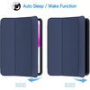 image:imageJETech Case Cover for iPad A16 11th10th Gen Navy Blue  For 20252022 Model Translucent Back TriFold Stand Auto WakeSleep Lightweight Shockproof ProtectionDeep Navy