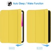 image:imageJETech Case Cover for iPad A16 11th10th Gen Navy Blue  For 20252022 Model Translucent Back TriFold Stand Auto WakeSleep Lightweight Shockproof ProtectionYellow