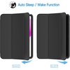 image:imageJETech Case Cover for iPad A16 11th10th Gen Navy Blue  For 20252022 Model Translucent Back TriFold Stand Auto WakeSleep Lightweight Shockproof ProtectionBlack