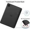 image:imageJETech Case Cover for iPad Pro 11 432 202220212020 Black  Slim Translucent Back Design TriFold Stand Auto WakeSleep Lightweight Shockproof ProtectionBlack