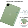 image:imageJETech Case Cover for iPad Pro 11 432 202220212020 Black  Slim Translucent Back Design TriFold Stand Auto WakeSleep Lightweight Shockproof ProtectionMatcha Green