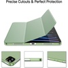 image:imageJETech Case Cover for iPad Pro 11 432 202220212020 Black  Slim Translucent Back Design TriFold Stand Auto WakeSleep Lightweight Shockproof ProtectionMatcha Green