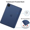 image:imageJETech Case Cover for iPad Pro 11 432 202220212020 Black  Slim Translucent Back Design TriFold Stand Auto WakeSleep Lightweight Shockproof ProtectionNavy