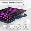 image:imageJETech Case Cover for iPad Pro 11 432 Black  For 202220212020 Model Soft TPU Protection Pencil Holder TriFold Stand Auto WakeSleep Shockproof Lightweight DesignNavy