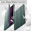 image:imageJETech Case Cover for iPad Pro 11 432 Black  For 202220212020 Model Soft TPU Protection Pencil Holder TriFold Stand Auto WakeSleep Shockproof Lightweight DesignMisty Green