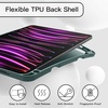 image:imageJETech Case Cover for iPad Pro 11 432 Black  For 202220212020 Model Soft TPU Protection Pencil Holder TriFold Stand Auto WakeSleep Shockproof Lightweight DesignMisty Green