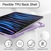 image:imageJETech Case Cover for iPad Pro 11 432 Black  For 202220212020 Model Soft TPU Protection Pencil Holder TriFold Stand Auto WakeSleep Shockproof Lightweight DesignLight Purple