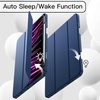 image:imageJETech Case Cover for iPad Pro 11 432 Black  For 202220212020 Model Soft TPU Protection Pencil Holder TriFold Stand Auto WakeSleep Shockproof Lightweight DesignNavy