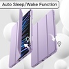 image:imageJETech Case Cover for iPad Pro 11 432 Black  For 202220212020 Model Soft TPU Protection Pencil Holder TriFold Stand Auto WakeSleep Shockproof Lightweight DesignLight Purple