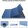 image:imageJETech Case Cover for iPad Pro 11 4321 2022202120202018 Black  Slim Translucent Back Design TriFold Stand Auto WakeSleep Lightweight Shockproof ProtectionNavy