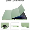 image:imageJETech Case Cover for iPad Pro 11 4321 2022202120202018 Black  Slim Translucent Back Design TriFold Stand Auto WakeSleep Lightweight Shockproof ProtectionMatcha Green