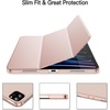 image:imageJETech Case Cover for iPad Pro 11 4321 2022202120202018 Black  Slim Translucent Back Design TriFold Stand Auto WakeSleep Lightweight Shockproof ProtectionRose Gold