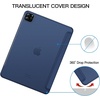 image:imageJETech Case Cover for iPad Pro 11 4321 2022202120202018 Black  Slim Translucent Back Design TriFold Stand Auto WakeSleep Lightweight Shockproof ProtectionDeep Navy