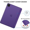 image:imageJETech Case Cover for iPad Pro 11 4321 2022202120202018 Black  Slim Translucent Back Design TriFold Stand Auto WakeSleep Lightweight Shockproof ProtectionPurple