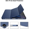 image:imageJETech Case Cover for iPad Pro 11 4321 2022202120202018 Black  Slim Translucent Back Design TriFold Stand Auto WakeSleep Lightweight Shockproof ProtectionDeep Navy