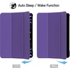 image:imageJETech Case Cover for iPad Pro 11 4321 2022202120202018 Black  Slim Translucent Back Design TriFold Stand Auto WakeSleep Lightweight Shockproof ProtectionPurple