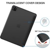 image:imageJETech Case Cover for iPad Pro 11 4321 2022202120202018 Black  Slim Translucent Back Design TriFold Stand Auto WakeSleep Lightweight Shockproof ProtectionBlack