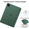 image:imageJETech Case Cover for iPad Pro 11 4321 2022202120202018 Black  Slim Translucent Back Design TriFold Stand Auto WakeSleep Lightweight Shockproof ProtectionMisty Green
