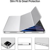 image:imageJETech Case Cover for iPad Pro 11 4321 2022202120202018 Black  Slim Translucent Back Design TriFold Stand Auto WakeSleep Lightweight Shockproof ProtectionSilver