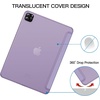 image:imageJETech Case Cover for iPad Pro 11 4321 2022202120202018 Black  Slim Translucent Back Design TriFold Stand Auto WakeSleep Lightweight Shockproof ProtectionLight Purple