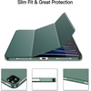 image:imageJETech Case Cover for iPad Pro 11 4321 2022202120202018 Black  Slim Translucent Back Design TriFold Stand Auto WakeSleep Lightweight Shockproof ProtectionMisty Green