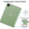 image:imageJETech Case Cover for iPad Pro 11 4321 2022202120202018 Black  Slim Translucent Back Design TriFold Stand Auto WakeSleep Lightweight Shockproof ProtectionMatcha Green