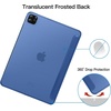 image:imageJETech Case Cover for iPad Pro 11 4321 2022202120202018 Black  Slim Translucent Back Design TriFold Stand Auto WakeSleep Lightweight Shockproof ProtectionNavy