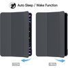 image:imageJETech Case Cover for iPad Pro 11 4321 2022202120202018 Black  Slim Translucent Back Design TriFold Stand Auto WakeSleep Lightweight Shockproof ProtectionDark Grey