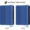 image:imageJETech Case Cover for iPad Pro 11 4321 2022202120202018 Black  Slim Translucent Back Design TriFold Stand Auto WakeSleep Lightweight Shockproof ProtectionNavy