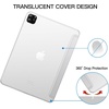 image:imageJETech Case Cover for iPad Pro 11 4321 2022202120202018 Black  Slim Translucent Back Design TriFold Stand Auto WakeSleep Lightweight Shockproof ProtectionSilver