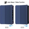 image:imageJETech Case Cover for iPad Pro 11 4321 2022202120202018 Black  Slim Translucent Back Design TriFold Stand Auto WakeSleep Lightweight Shockproof ProtectionDeep Navy
