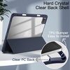 image:imageJETech Case Cover for iPad Pro 11 4321 Black  For 2022202120202018 Model Clear Back Pencil Holder Slim Shockproof TriFold Stand Auto WakeSleepDeep Navy