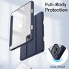image:imageJETech Case Cover for iPad Pro 11 4321 Black  For 2022202120202018 Model Clear Back Pencil Holder Slim Shockproof TriFold Stand Auto WakeSleepDeep Navy