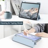 image:imageJETech Case Cover for iPad Pro 11 4321 Black  For 2022202120202018 Model Clear Back Pencil Holder Slim Shockproof TriFold Stand Auto WakeSleepLight Blue