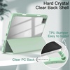 image:imageJETech Case Cover for iPad Pro 11 4321 Black  For 2022202120202018 Model Clear Back Pencil Holder Slim Shockproof TriFold Stand Auto WakeSleepMatcha Green