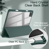image:imageJETech Case Cover for iPad Pro 11 4321 Black  For 2022202120202018 Model Clear Back Pencil Holder Slim Shockproof TriFold Stand Auto WakeSleepMisty Green