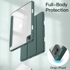 image:imageJETech Case Cover for iPad Pro 11 4321 Black  For 2022202120202018 Model Clear Back Pencil Holder Slim Shockproof TriFold Stand Auto WakeSleepMisty Green