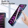 image:imageJETech Case Cover for iPad Pro 11 4321 Black  For 2022202120202018 Model Clear Back Pencil Holder Slim Shockproof TriFold Stand Auto WakeSleepNavy