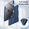 image:imageJETech Case Cover for iPad Pro 11 4321 Black  For 2022202120202018 Model Clear Back Pencil Holder Slim Shockproof TriFold Stand Auto WakeSleepNavy