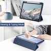 image:imageJETech Case Cover for iPad Pro 11 4321 Black  For 2022202120202018 Model Clear Back Pencil Holder Slim Shockproof TriFold Stand Auto WakeSleepNavy
