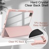 image:imageJETech Case Cover for iPad Pro 11 4321 Black  For 2022202120202018 Model Clear Back Pencil Holder Slim Shockproof TriFold Stand Auto WakeSleepRose Gold