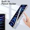 image:imageJETech Case Cover for iPad Pro 11 4321 Black  For 2022202120202018 Model Clear Back Pencil Holder Slim Shockproof TriFold Stand Auto WakeSleepSilver
